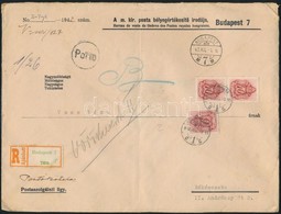 1942 Ajánlott Postaszolgálati Levél 86f Portóval / Registered Cover With 86f Postage Due - Sonstige & Ohne Zuordnung