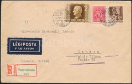 1943 Ajánlott Légi Levél Genfbe / Registered Airmail Cover To Geneva - Sonstige & Ohne Zuordnung