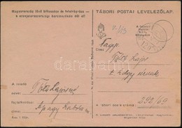 1943 Tábori Levelezőlap VÁSÁROSNAMÉNY-NYÍREGYHÁZA 120 Vasúti Bélyegzéssel / Cover With Railway Postmark - Sonstige & Ohne Zuordnung