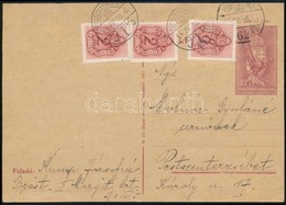1944 Díjjegyes Levelezőlap 12f Portóval / PS-card With 12f Postage Due - Other & Unclassified