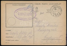 1940 Tábori Posta Levelezőlap / Field Postcard 'M.kir. I. Ferencz József - Jászkun 1. Honvéd Huszárezred Parancsnokság' - Altri & Non Classificati