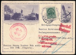 1942 16f Díjjegyes Képes Levelezőlap 8f Kiegészítéssel Zomborról Szerb Hadifogolynak Németországba, Visszairányítva / PS - Other & Unclassified