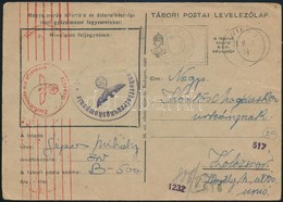 1943 'Valahol Lengyel Földön' írt Tábori Lap Német Cenzúrával, Bécsi átmenő Bélyegzéssel Kolozsvárra / Field Postcard Wr - Andere & Zonder Classificatie