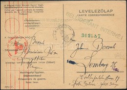 1943 Vöröskereszt Levelezőlap A Pilisvörösvári Lengyel Táborból A Főkormányzóságba / Red Cross Postcard From Polish Inte - Andere & Zonder Classificatie