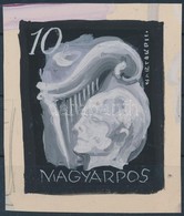 1945 Konecsni György Bartók Bélyegterv Vázlat / Essay 6,5 X 7,5 Cm - Autres & Non Classés