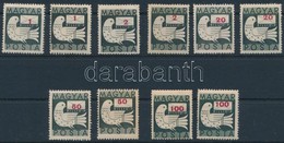 ** (*) 1946 Billiós 10 Db Bélyeg Elcsúszott értékszámokkal / 10 Stamps With Shifted Numerals - Andere & Zonder Classificatie