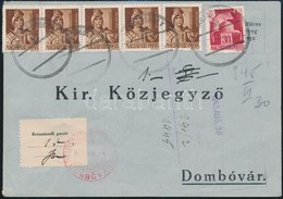 1945 (1. Díjszabás) Levél Dátum Nélküli Szükségbélyegzéssel és Ceruzás Dátummal, Szükségportóval / Cover With Auxiliary  - Sonstige & Ohne Zuordnung