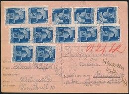 1945 (3. Díjszabás) Távolsági Levelezőlap Hadvezérek 12x50f Bérmentesítéssel / Domestic Postcard - Other & Unclassified