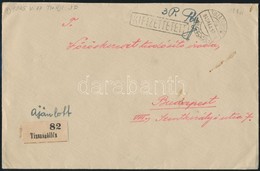 1945 Ajánlott Levél Készpénzes Bérmentesítéssel és Szükség Ragjeggyel / Registered Cover With Handwrtitten Franking And  - Autres & Non Classés