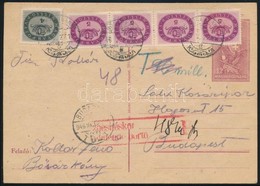 1946 (17. Díjszabás) Távolsági Levelezőlap 24 Millió P Bérmentesítéssel, 48 Millió Portóval / Domestic Postcard With 24  - Sonstige & Ohne Zuordnung