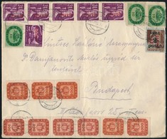 1946 (20. Díjszabás) Budapest Helyi Levél 54 Bélyeges Bérmentesítéssel / Local Cover With 54 Stamps - Other & Unclassified
