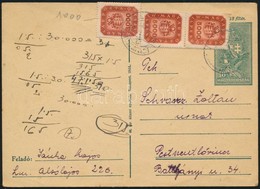 1946 (20. Díjszabás) Díjjegyes Levelezőlap 13.000 Millpengő Kiegészítéssel / PS-card With 13.000 Millpengő Additional Fr - Autres & Non Classés