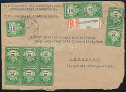 1946 (27. Díjszabás) Ajánlott Levél Szükségragjeggyel és 43 Db Bélyeggel Bérmentesítve / Registered Cover With Auxiliary - Sonstige & Ohne Zuordnung