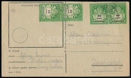 1946 (27. Díjszabás) Levelezőlap 200 Ap Bérmentesítéssel / Domestic Postcard 'PÁLFA' - Other & Unclassified