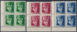 ** 1946 Parasztnapok Sor ívsarki Négyestömbökben / Mi 960-962 Corner Blocks Of 4 - Autres & Non Classés