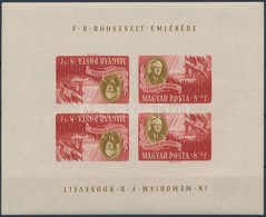 ** 1947 Roosevelt Sor Fordított Képállású Vágott Kisívekben  / Mi 989-992 Imperforate Tete-beche Minisheets ( Gumiráncok - Other & Unclassified