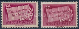 ** 1948 Centenárium 60f Kétoldali Nyomat. Rendkívül Ritka! (250.000) / Mi 1006 Printed On Both Sides. Very Rare Error! - Other & Unclassified