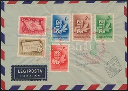 1948 Centenárium Sor 6 értéke Légi FDC-n (a Többi érték Később Jelent Meg) / 6 Different Stamps On Airmail FDC To The US - Other & Unclassified