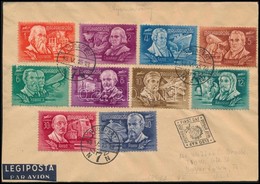 1948 Feltalálók-felfedezők Sor Légi FDC-n / Mi 1011-1020 On Airmail FDC - Autres & Non Classés