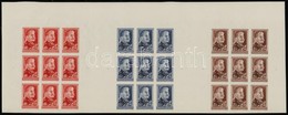 ** 1949 Sztálin Sor Vágott Kilencestömbök Egy összefüggő ívben (150.000) / Mi 1122-1124 Imperforate Blocks Of 9 In One S - Other & Unclassified