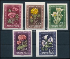 ** 1950 Virág I. Vágott Sor (15.000) / Mi 1112-1116 Imperforate Set - Autres & Non Classés