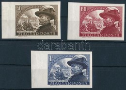 ** 1950 Bem József ívszéli Vágott Sor / Mi 1142-1144 Imperforate Margin Set - Other & Unclassified