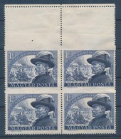 ** 1950 Bem 1Ft üres Mezős Négyestömb, Hiányzó Fogazatokkal / Mi 1144 Block Of 4 With Perforation Error - Autres & Non Classés