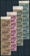 ** 1950 Ötéves Terv II Sor Hajtott ötös Csíkokban (50.000++) / Mi 1173-A1185 Folded Stripes Of 5 - Other & Unclassified