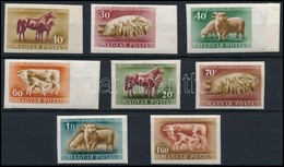 ** 1951 Háziállatok Vágott Sor (20.000) / Mi 1150-1157 Imperforate Set - Other & Unclassified