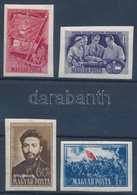 ** 1951 Magyar-szovjet Barátság és Párizsi Kommün Vágott Sor (17.000) / Mi 1158-1159 + 1163-1164 Imperforate Sets - Autres & Non Classés