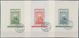 O 1951 80 éves A Magyar Bélyeg Blokksor (32.000) / Mi Blocks 20-22 - Other & Unclassified