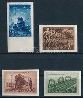 ** 1951-1952 A Néphadsereg Napja és Vasutasnap Vágott Sorok (17.000) / Mi 1199-1200 + 1261-1262 Imperforate Sets - Sonstige & Ohne Zuordnung