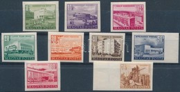 ** 1953 Épületek (II.) Vágott Sor Nagyobb Képméretben (70.000) / Mi 1306-1311, 1348-1350 Imperforate Set, Frame 21,8 X 1 - Autres & Non Classés