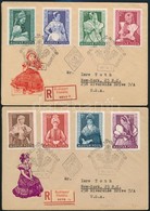 1953 Népviselet Sor 2 Db Ajánlott FDC-n / Mi 1330-1337 On 2 Registered FDC's - Autres & Non Classés