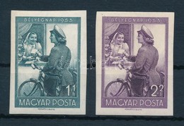 ** 1953 Bélyegnap Vágott Sor / Mi 1338-1339 Imperforate Set - Autres & Non Classés