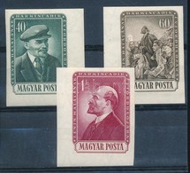 ** 1954 Lenin ívsarki Vágott Sor (14.000) / Mi 1351-1353 Imperforate Corner Set - Sonstige & Ohne Zuordnung