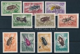 ** 1954 Rovarok Vágott Sor (20.000) / Mi 1354-1363 Imperforate Set - Autres & Non Classés