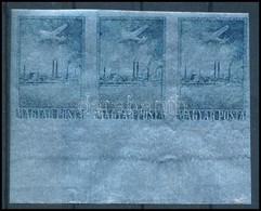 ** 1955 Alumínium Vágott ívszéli Hármascsík (45.000) / Mi 1449 Imperforate Stripe Of 3 - Sonstige & Ohne Zuordnung