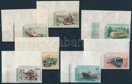 ** 1955 Közlekedés ívsarki Vágott Sor (16.000) / Mi 1453-1459 Imperforate Corner Set - Other & Unclassified