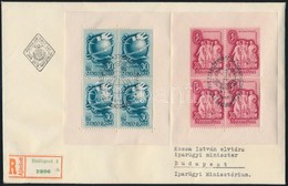 1948 Bélyegnap és Szakszervezet Kisívek Ajánlott FDC-n (27.000) / Mi 1034-1035 Mini Sheets On Registered FDC - Sonstige & Ohne Zuordnung