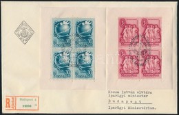 1948 Bélyegnap és Szakszervezet Kisívek Ajánlott FDC-n (27.000) / Mi 1034-1035 Mini Sheets On Registered FDC - Autres & Non Classés