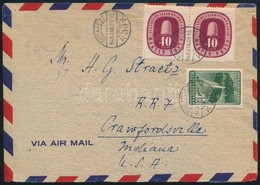1948 Légi Levél 3,80Ft Bérmentesítéssel Az Egyesült Államokba / Airmail Cover To The USA - Sonstige & Ohne Zuordnung