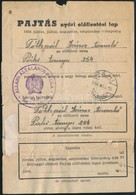 1954 Pajtás Nyári Előfizetési Belkezelési Lap 13 Db Épület Bélyeggel / Magazine Subscription With 13 Stamps - Autres & Non Classés