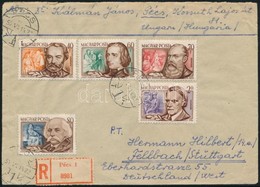 1954 Ajánlott Levél Zeneszerzők Bérmentesítéssel Németországba / Registered Cover To Germany - Autres & Non Classés