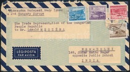 1956 Légi Levél Indiába / Airmail Cover To India - Other & Unclassified