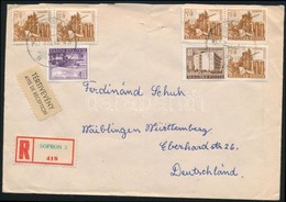 1957 Ajánlott Tértivevényes Levél Németországba / Registered  Cover With Recorded Delivery To Germany - Autres & Non Classés