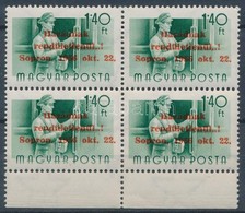 ** 1956 Sopron 1,40Ft ívszéli Négyestömb (168.000) / Private Issue, Block Of 4 - Andere & Zonder Classificatie