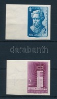 ** 1957-1958 Arany János és Televízió Vágott ívszéli Bélyegek / Mi 1497, 1511 Imperforate Margin Stamps - Autres & Non Classés