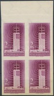 ** 1958 Televízió ívszéli Vágott Négyestömb (12.000) / Mi 1511 Imperforate Margin Block Of 4 - Sonstige & Ohne Zuordnung