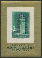 ** 1958 Televízió Vágott Blokk (25.000) / Mi 26 Imperforate Block - Andere & Zonder Classificatie